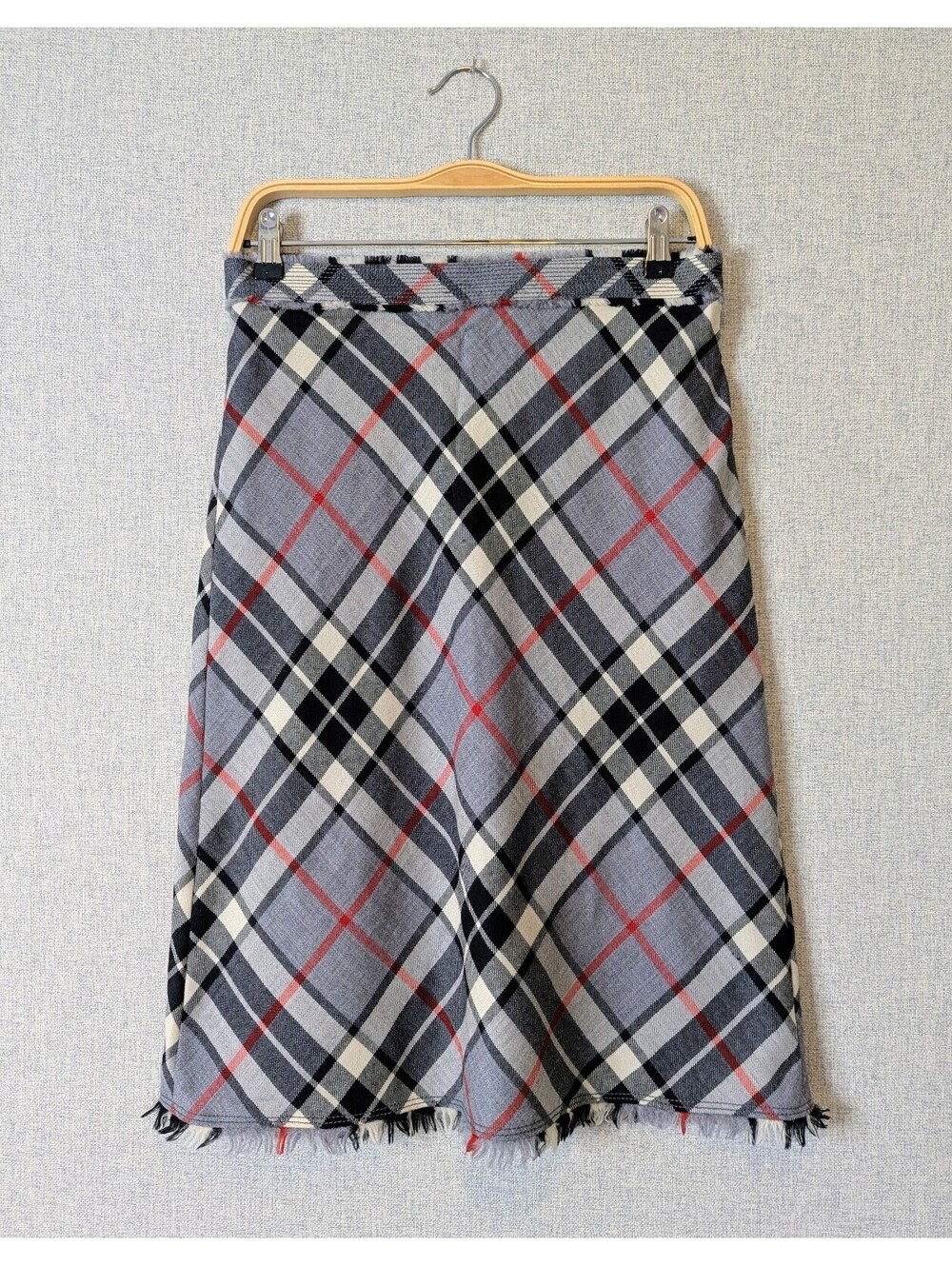 Vintage 2005 J.Crew tartan plaid 100% wool skirt